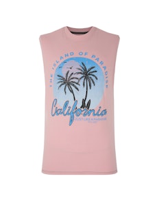 KAM Cali Paradise Ärmelloses T-Shirt Rosa